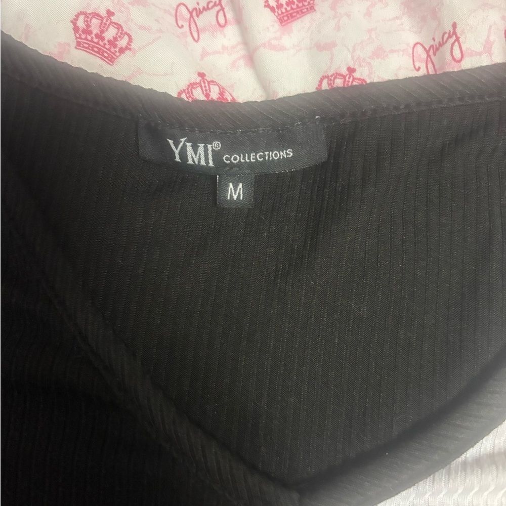 YMI Two-Tone Split Graphic Tee - Picture 2 of 6